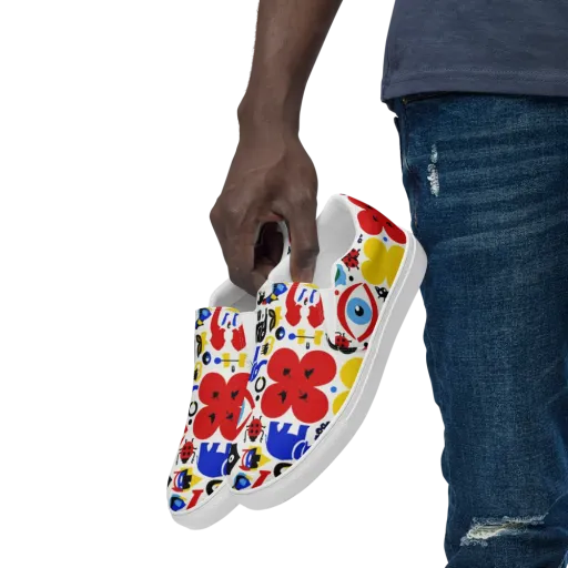 Primary Safari on a Men's Slip-On Canvas Shoes