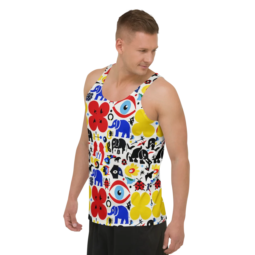 Primary Safari on Men's Tank Top — Left Front