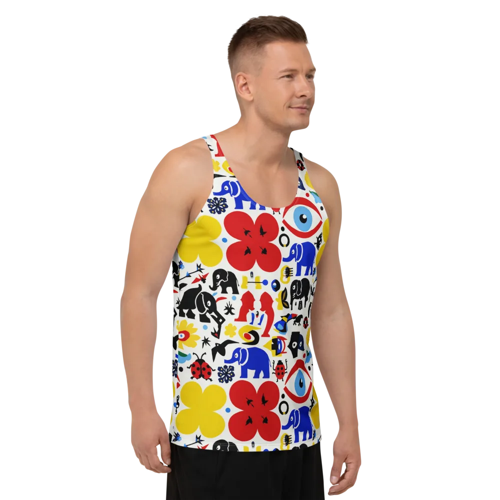 Primary Safari on Men's Tank Top — Right Front