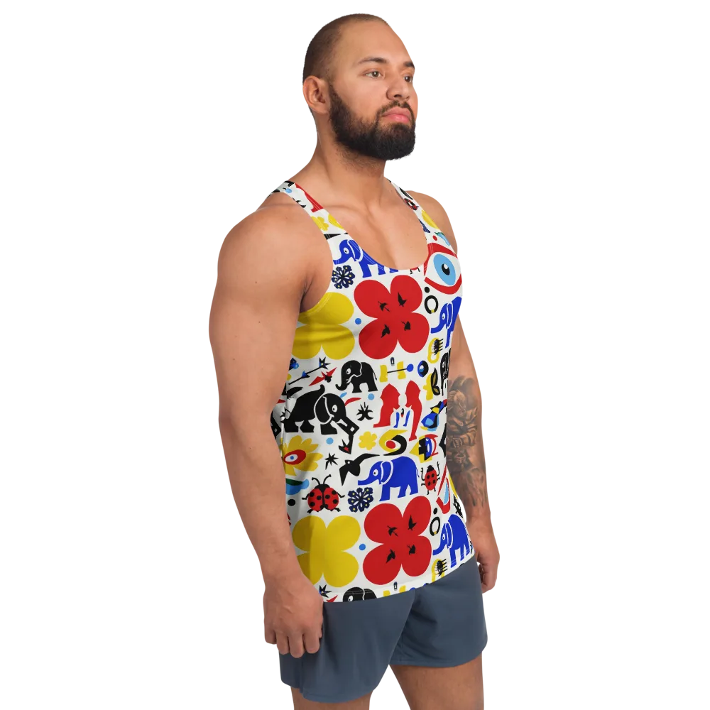 Primary Safari on Men's Tank Top — Right Front