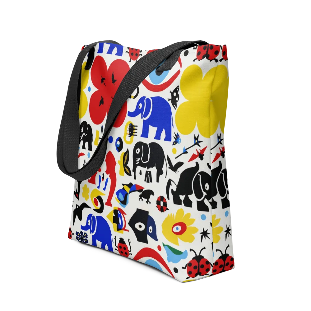 Primary Safari on Tote Bag — Front