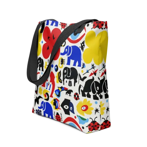 Primary Safari on a Tote Bag