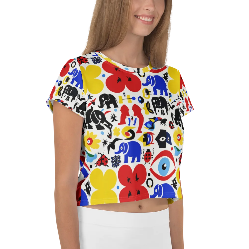 Primary Safari on Crop Tee — Right