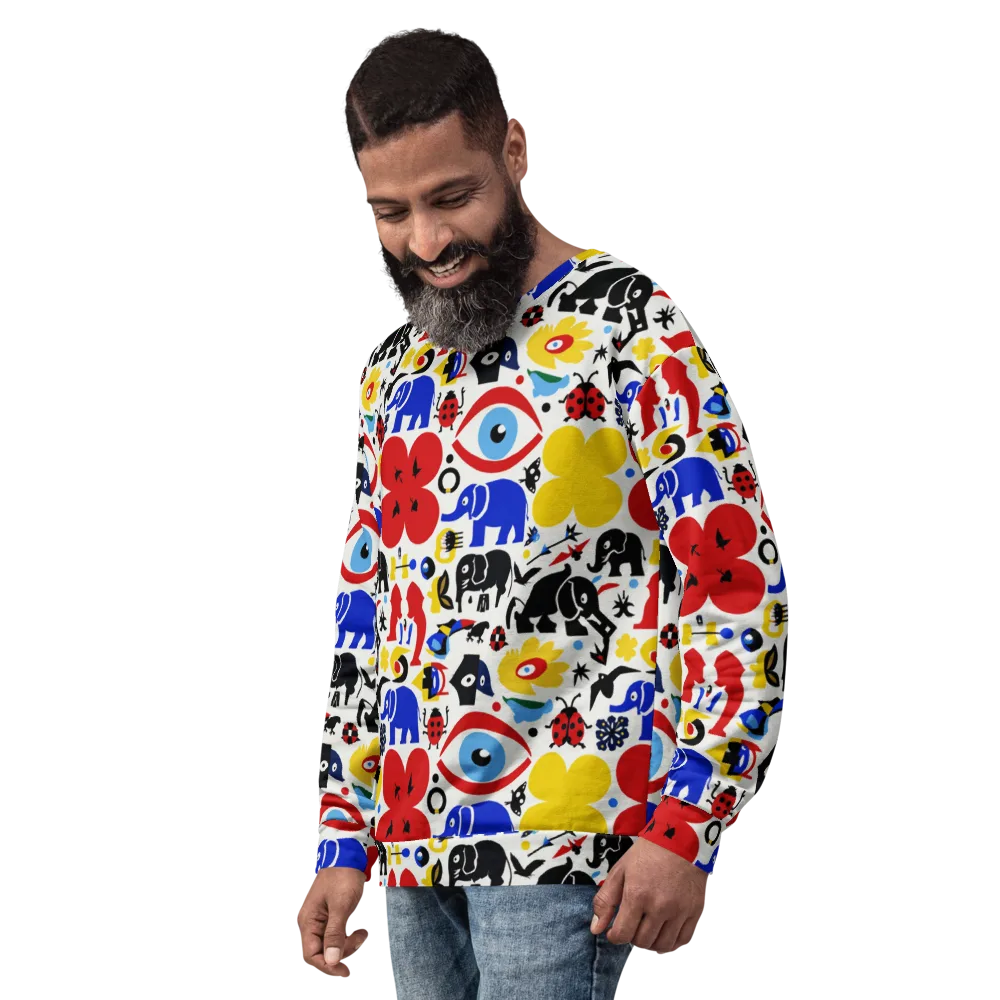 Primary Safari on Sweatshirt — Left Front