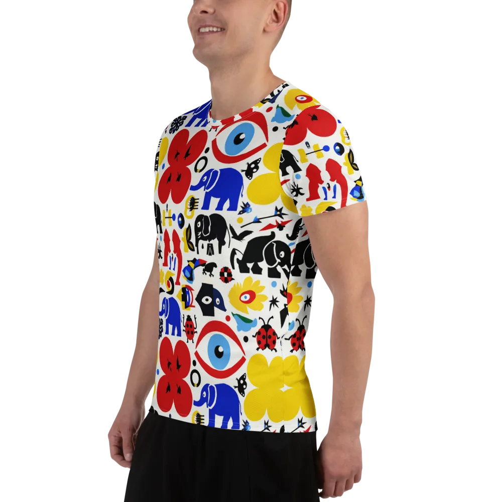 Primary Safari on Men's Athletic T-Shirt — Left
