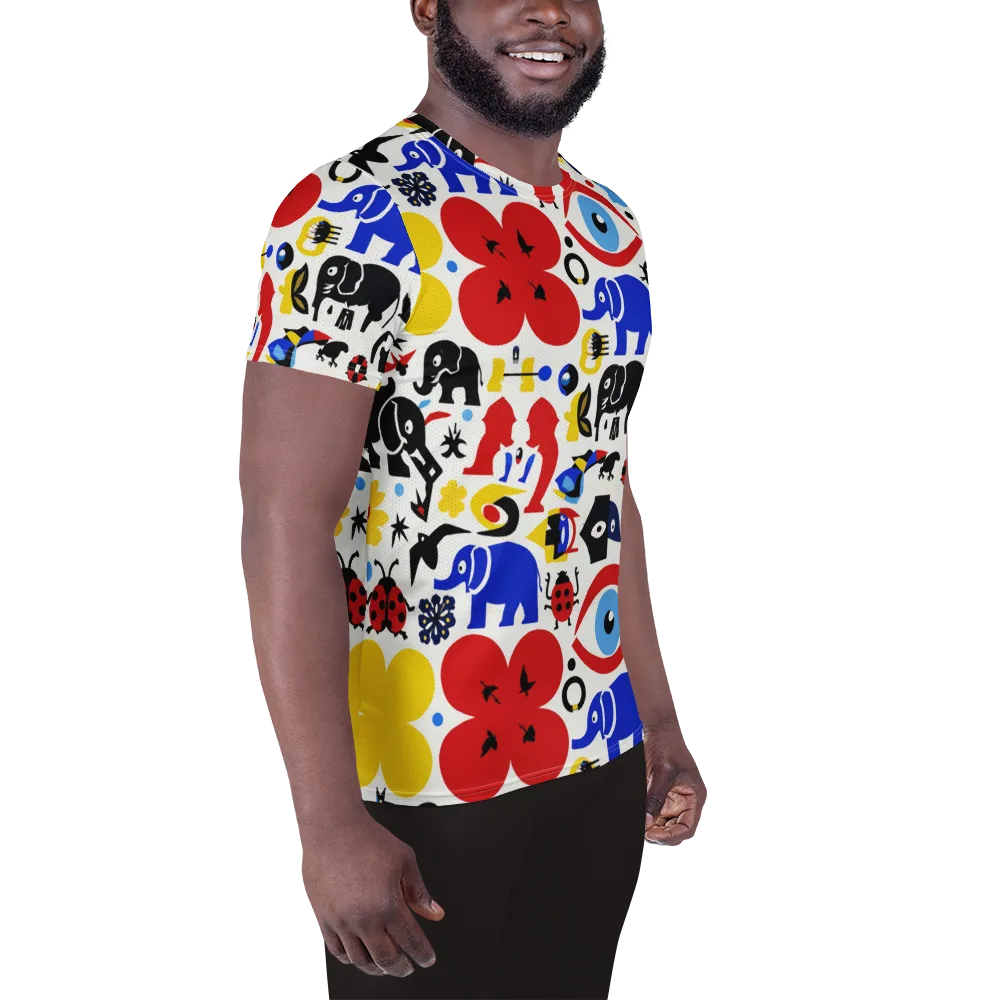 Primary Safari on Men's Athletic T-Shirt — Right