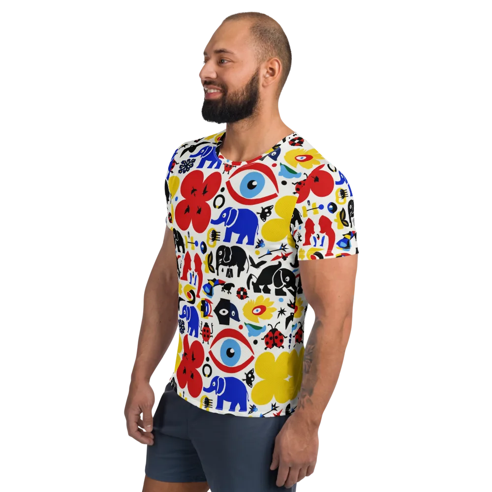 Primary Safari on Men's Athletic T-Shirt — Left