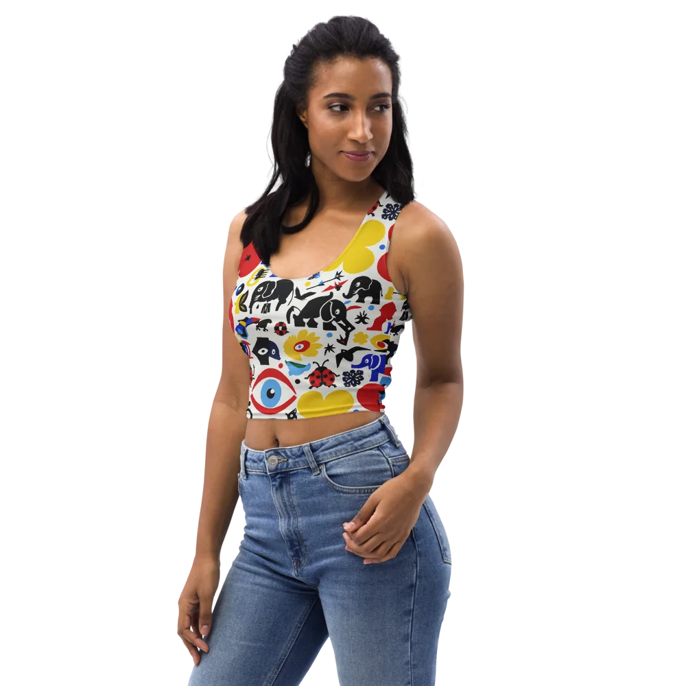 Primary Safari on Crop Top — Left Front