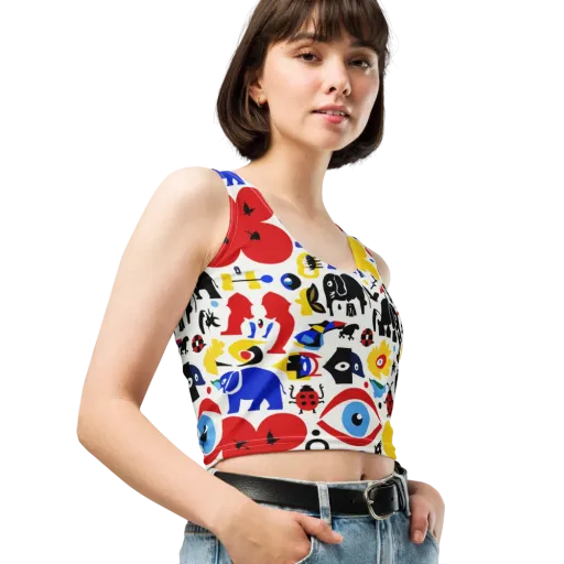Primary Safari on a Crop Top