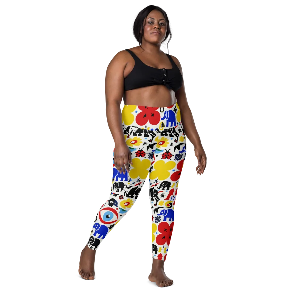 Primary Safari on Leggings with Pockets — Front