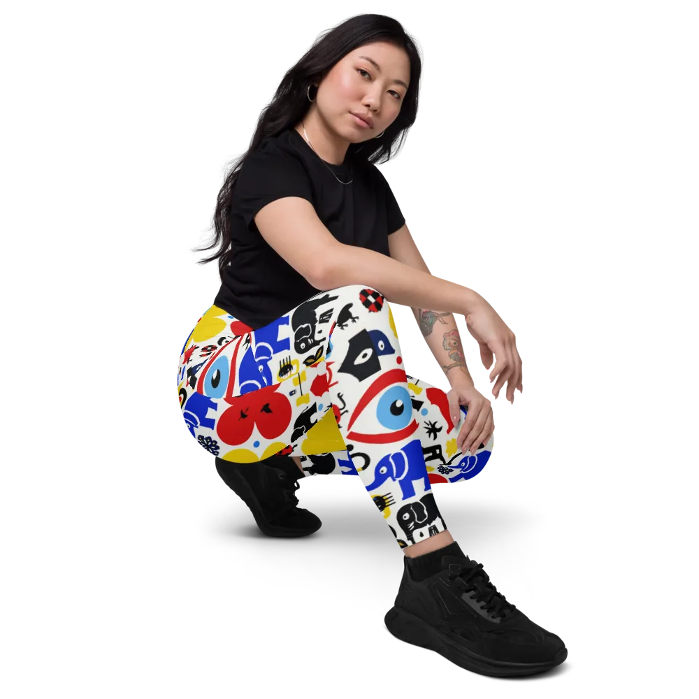 Primary Safari on Leggings with Pockets — Right Front