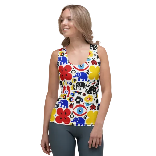 Primary Safari on a Women's Tank Top