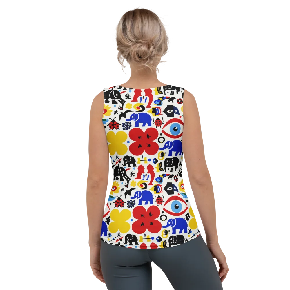 Primary Safari on Women's Tank Top — Back