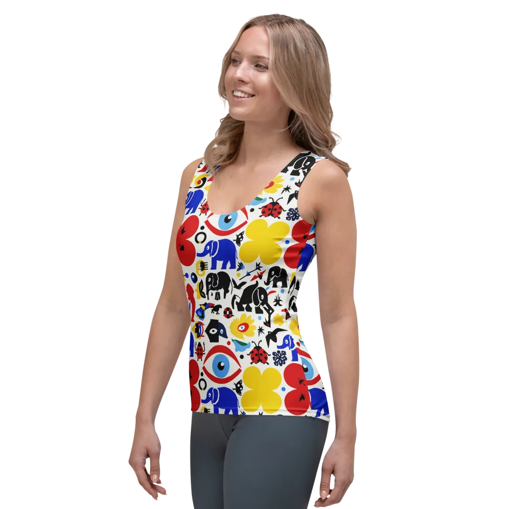 Primary Safari on Women's Tank Top — Left Front