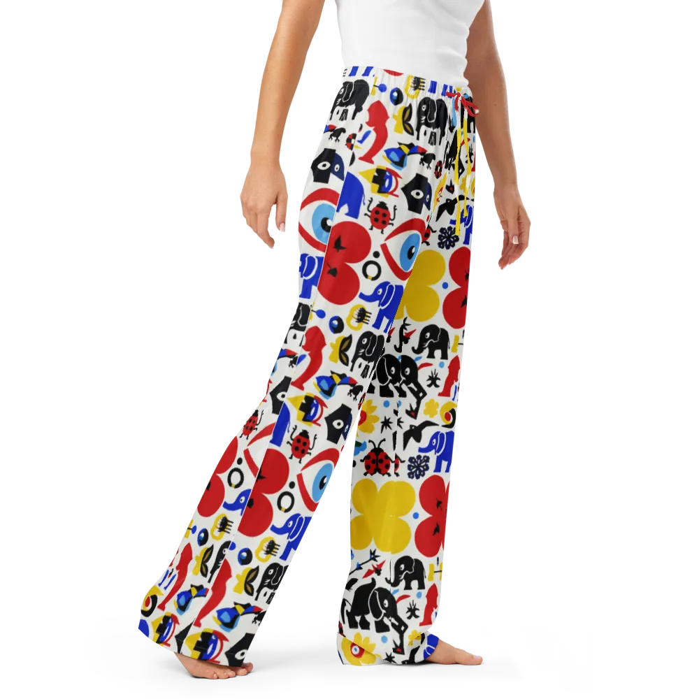 Primary Safari on Women's Pajama Pants — Right Front