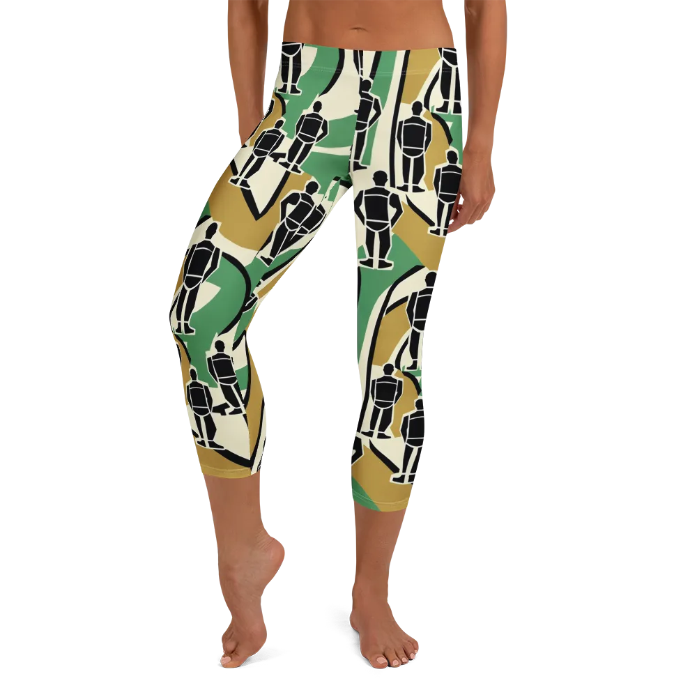 Mannequin Mambo on Capri Leggings — Front