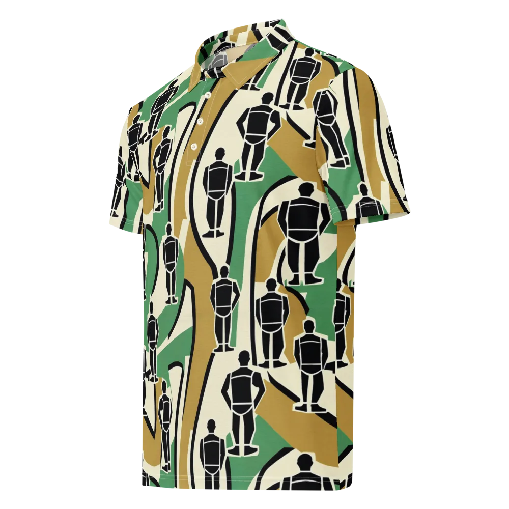 Mannequin Mambo on Men's Slim Fit Polo Shirt — Left Front