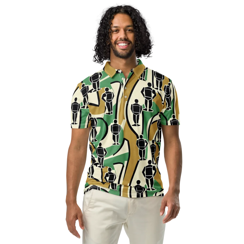 Mannequin Mambo on Men's Slim Fit Polo Shirt — Front