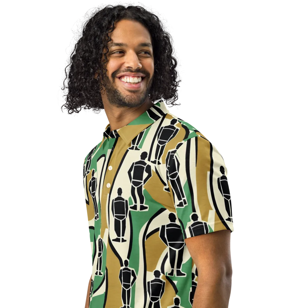 Mannequin Mambo on Men's Slim Fit Polo Shirt — Left Front
