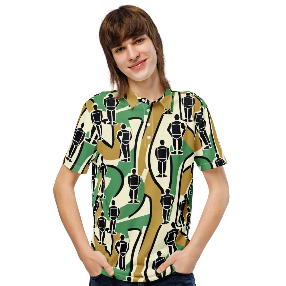 Mannequin Mambo on Men's Slim Fit Polo Shirt — Front