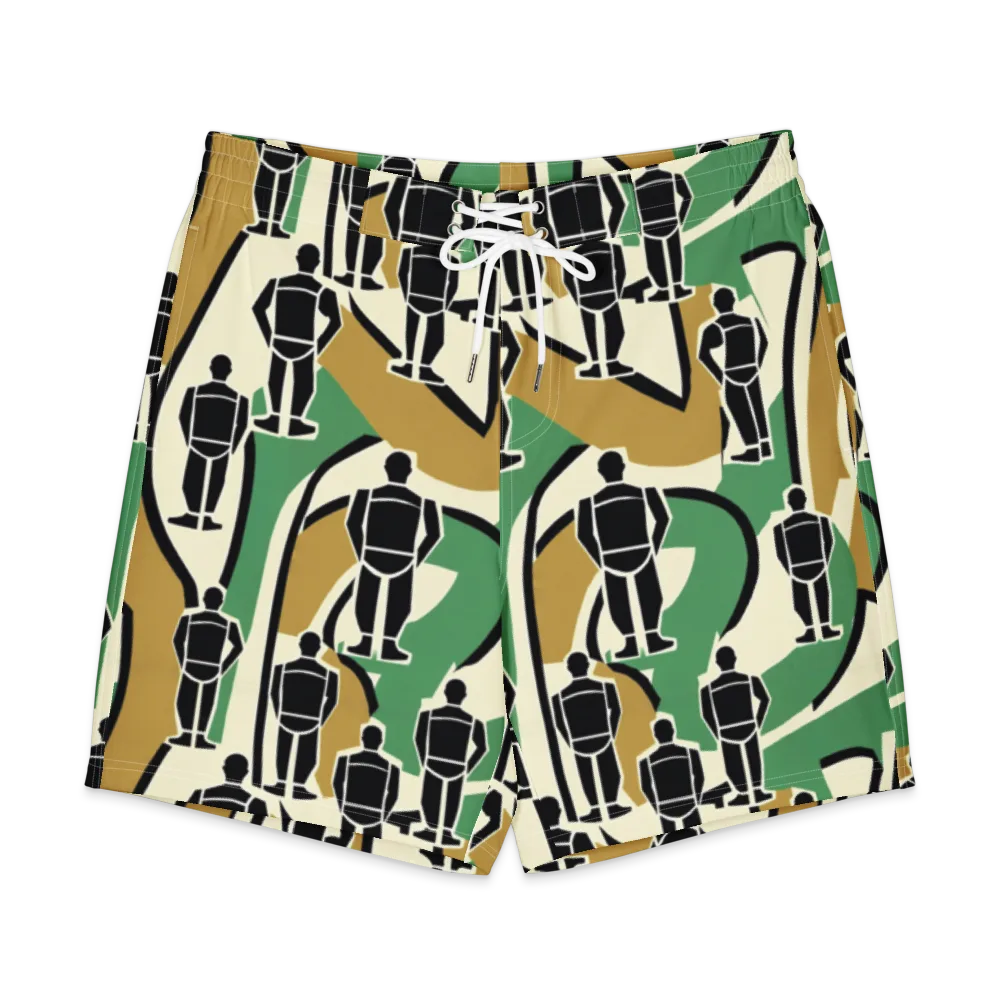 Mannequin Mambo on Men's Board Shorts — Front
