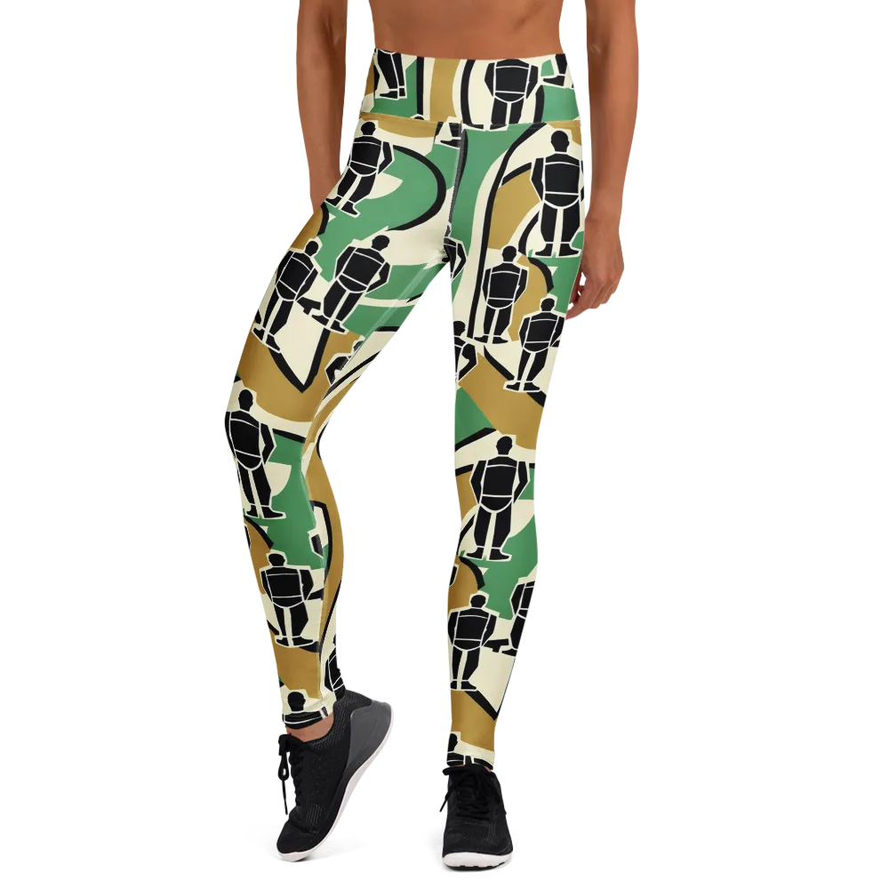 Mannequin Mambo on Yoga Leggings — Front