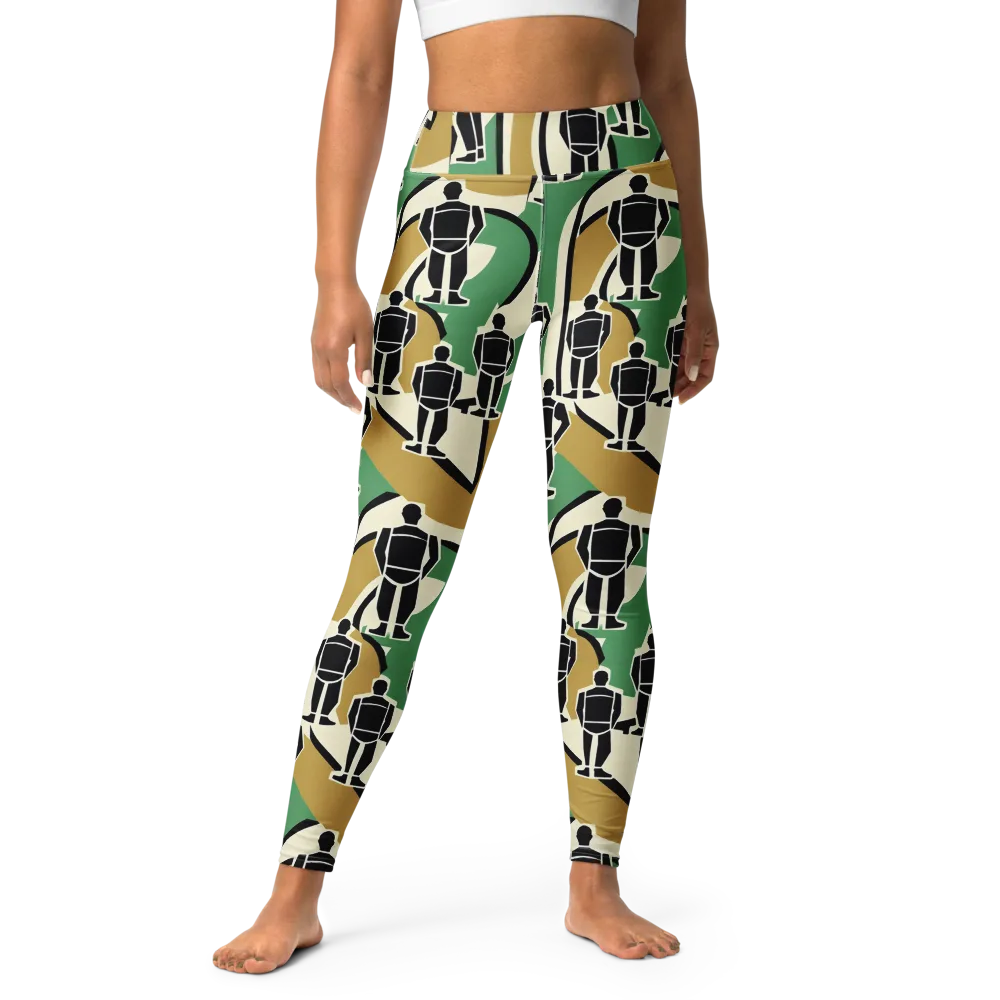 Mannequin Mambo on Yoga Leggings — Front