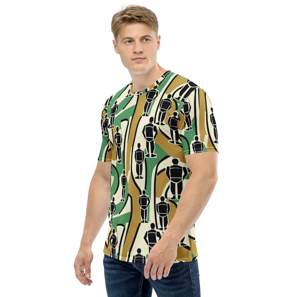 Mannequin Mambo on Men's Crew Neck T-Shirt — Left