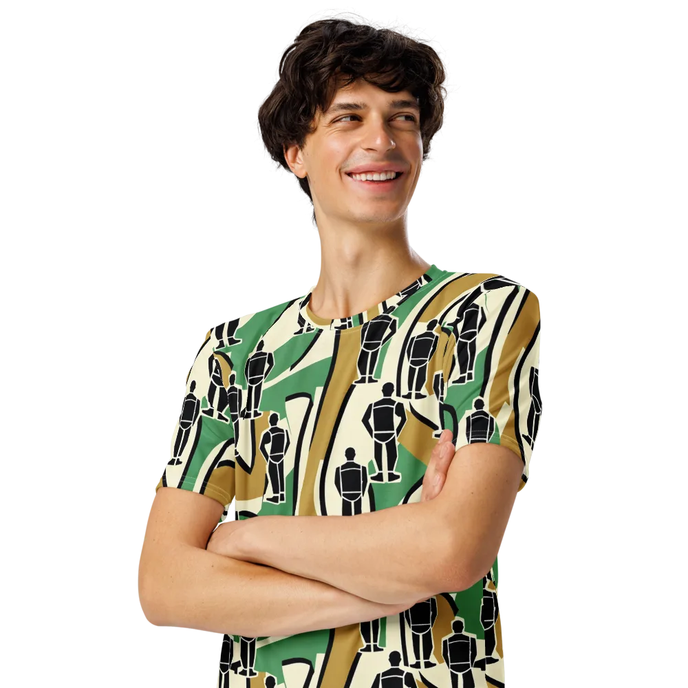 Mannequin Mambo on Men's Crew Neck T-Shirt — Left Front