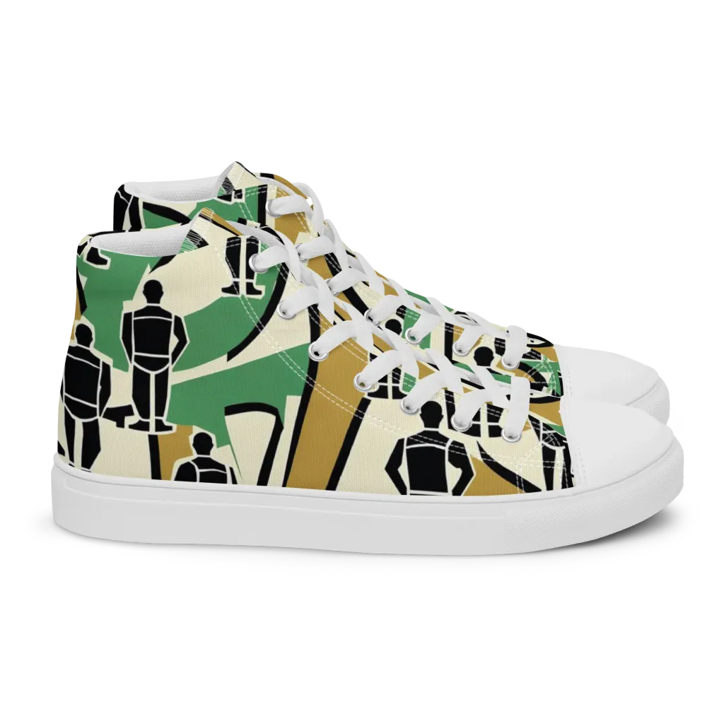 Mannequin Mambo on Women's High Top Canvas Shoes — Right