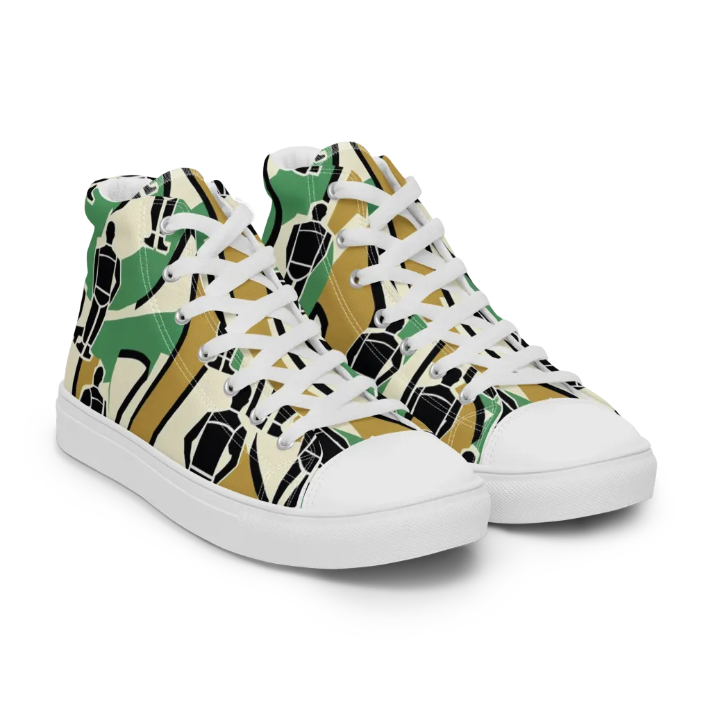 Mannequin Mambo on Women's High Top Canvas Shoes — Right Front