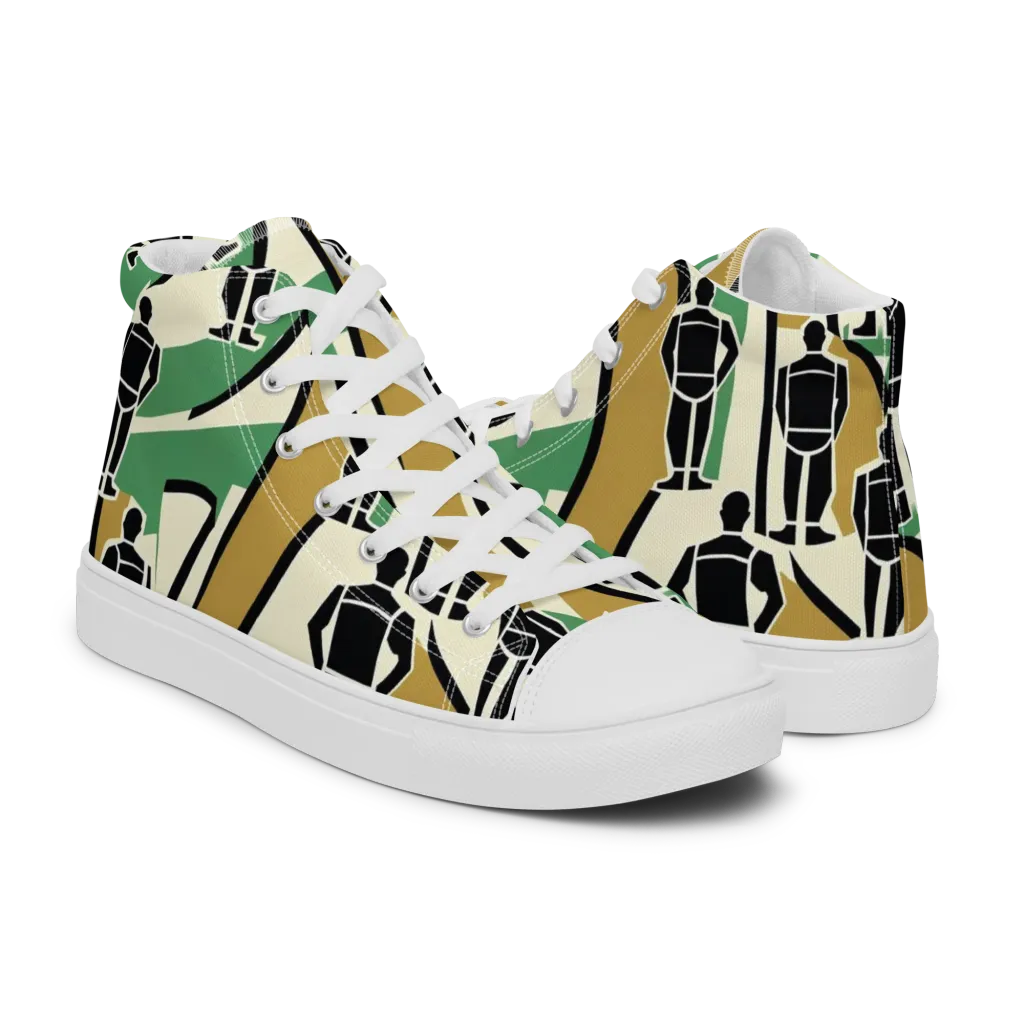 Mannequin Mambo on Women's High Top Canvas Shoes — Right