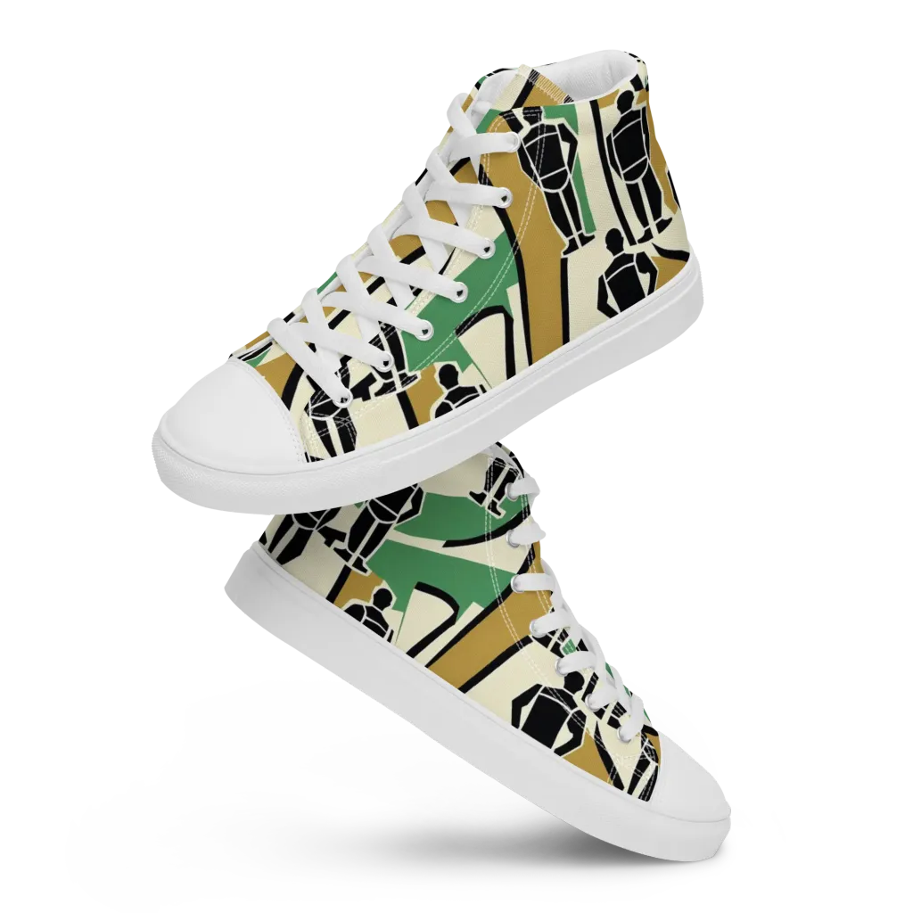 Mannequin Mambo on Women's High Top Canvas Shoes — Front