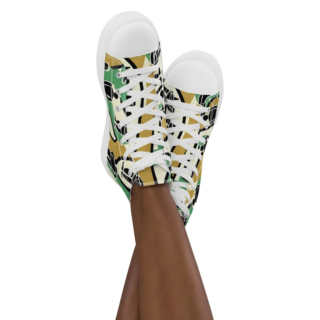 Mannequin Mambo on Women's High Top Canvas Shoes — Front