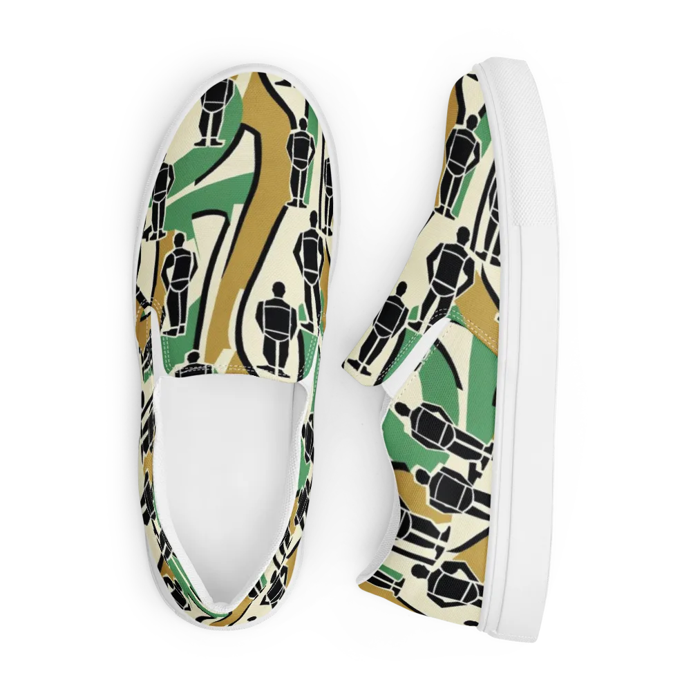 Mannequin Mambo on Men's Slip-On Canvas Shoes — Front