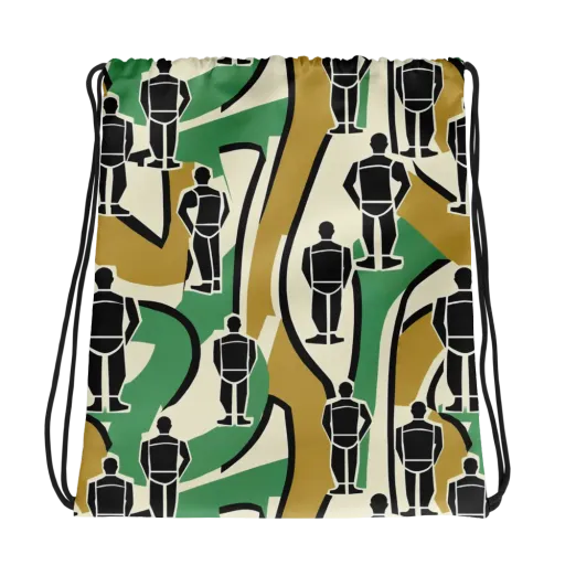 Mannequin Mambo on a Drawstring Bag