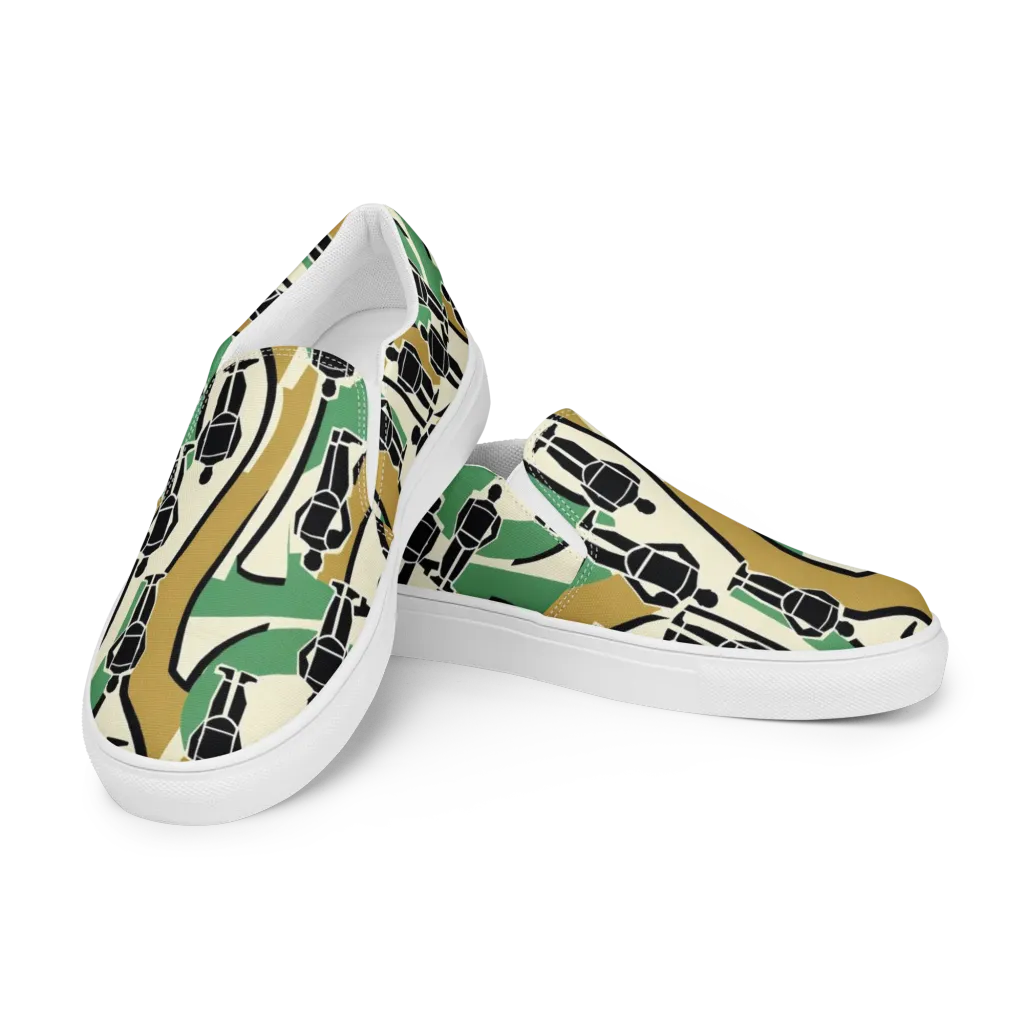 Mannequin Mambo on Women's Slip-On Canvas Shoes — Left Front