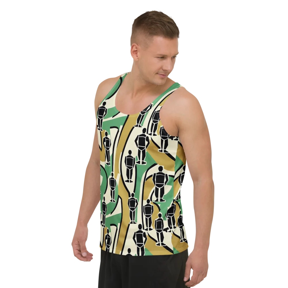 Mannequin Mambo on Men's Tank Top — Left Front