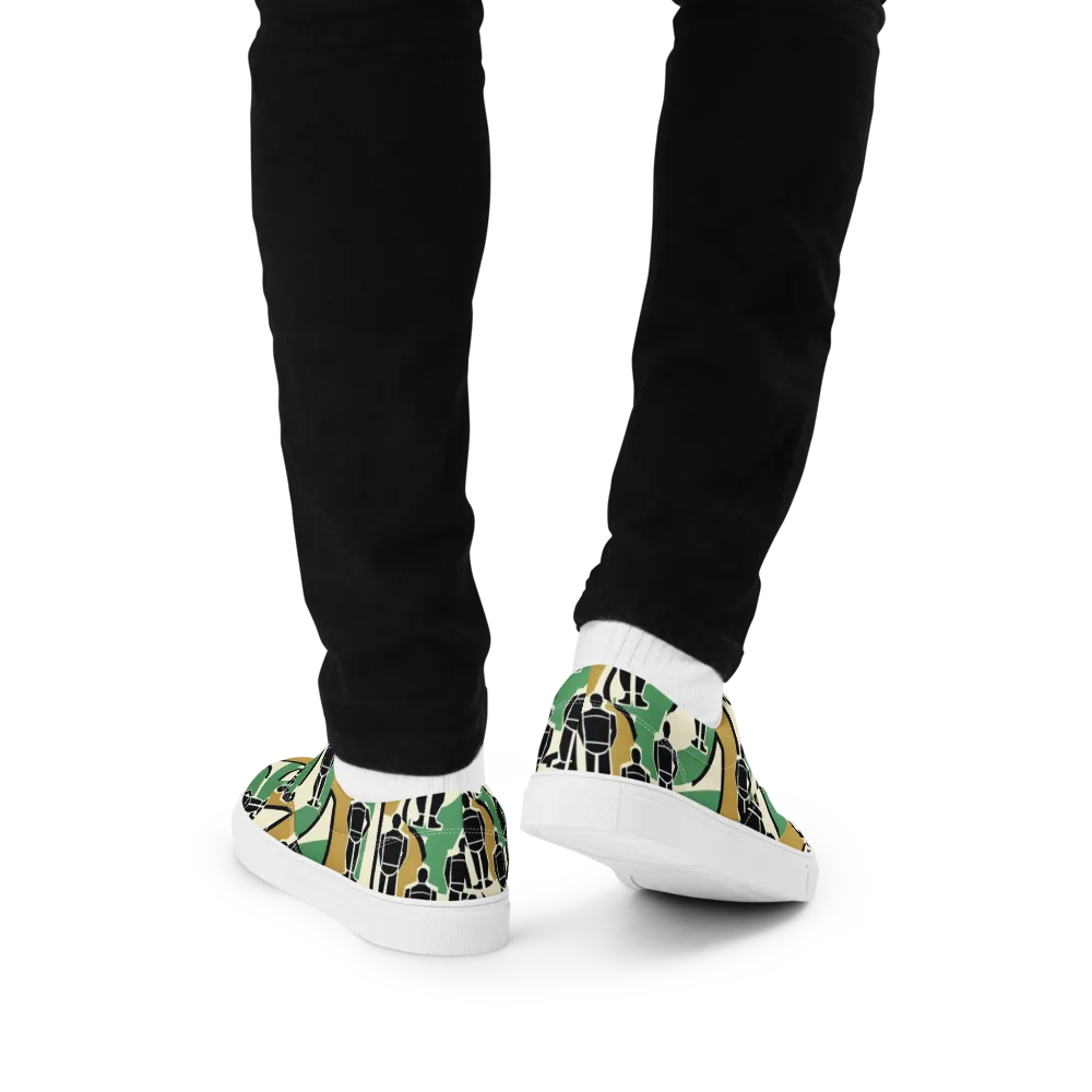 Mannequin Mambo on Men's Lace-Up Canvas Shoes — Back