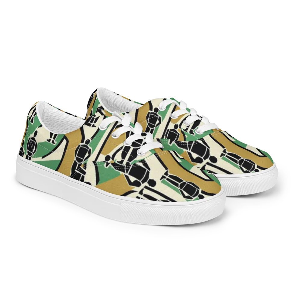 Mannequin Mambo on Men's Lace-Up Canvas Shoes — Right Front