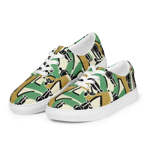 Mannequin Mambo on a Men's Lace-Up Canvas Shoes