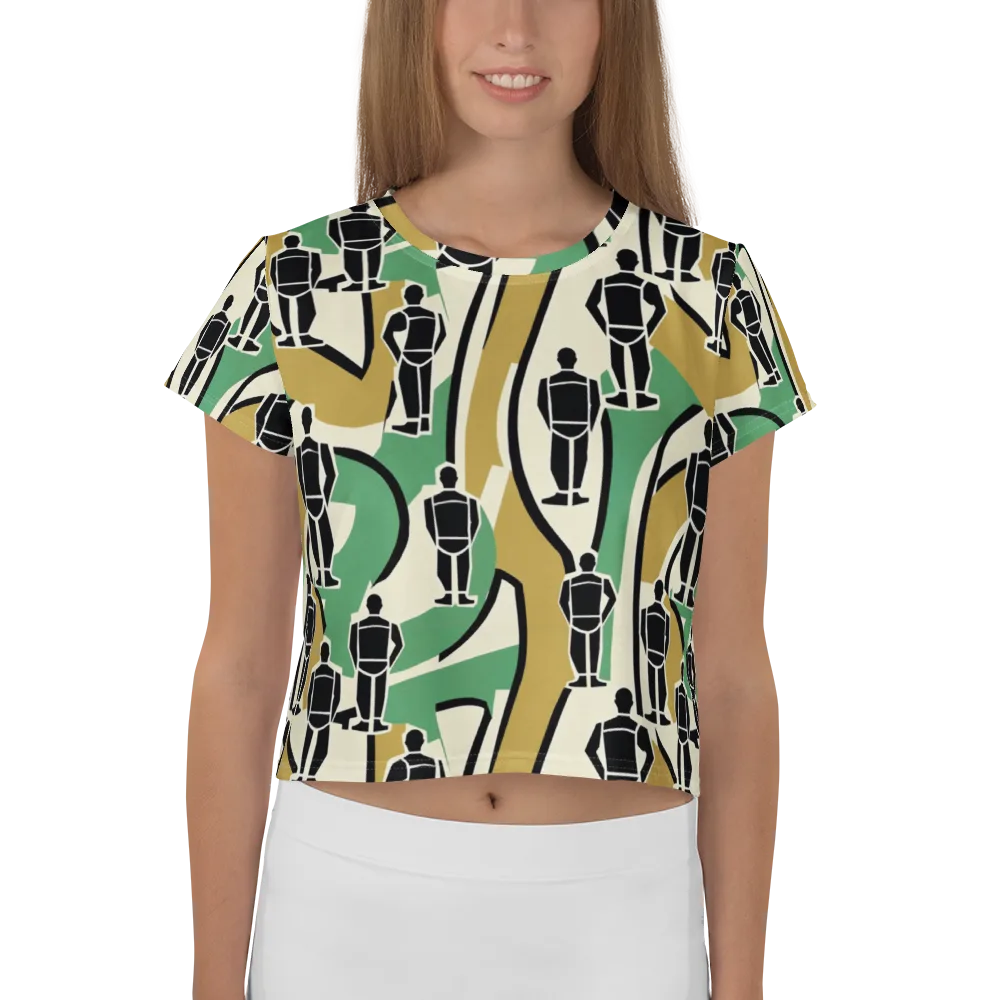 Mannequin Mambo on Crop Tee — Front