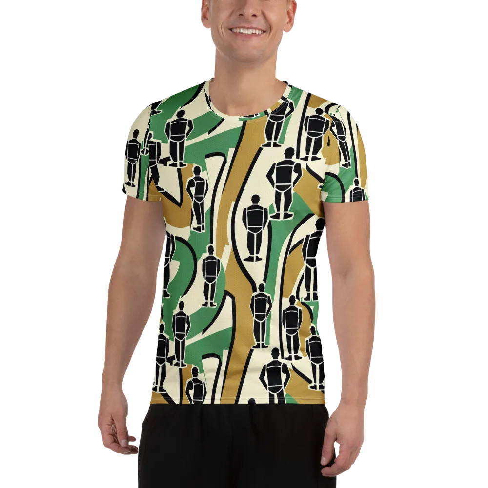 Mannequin Mambo on Men's Athletic T-Shirt — Front