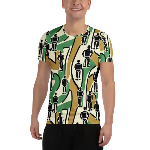 Mannequin Mambo on a Men's Athletic T-Shirt