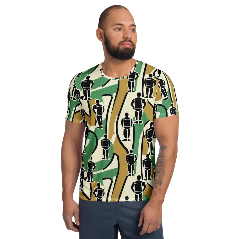 Mannequin Mambo on Men's Athletic T-Shirt — Front