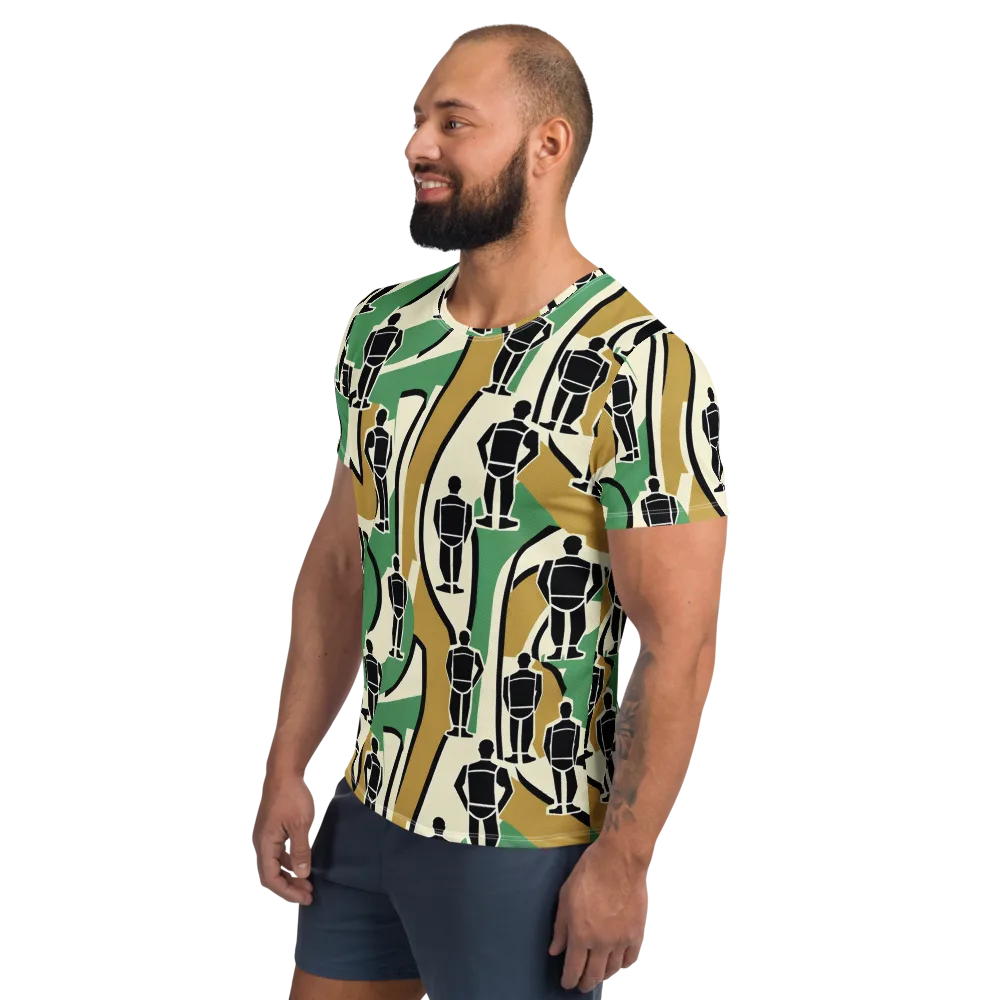 Mannequin Mambo on Men's Athletic T-Shirt — Left