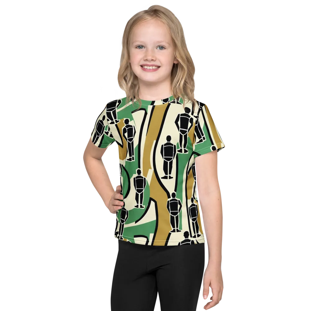 Mannequin Mambo on Kids Crew Neck T-Shirt — Front