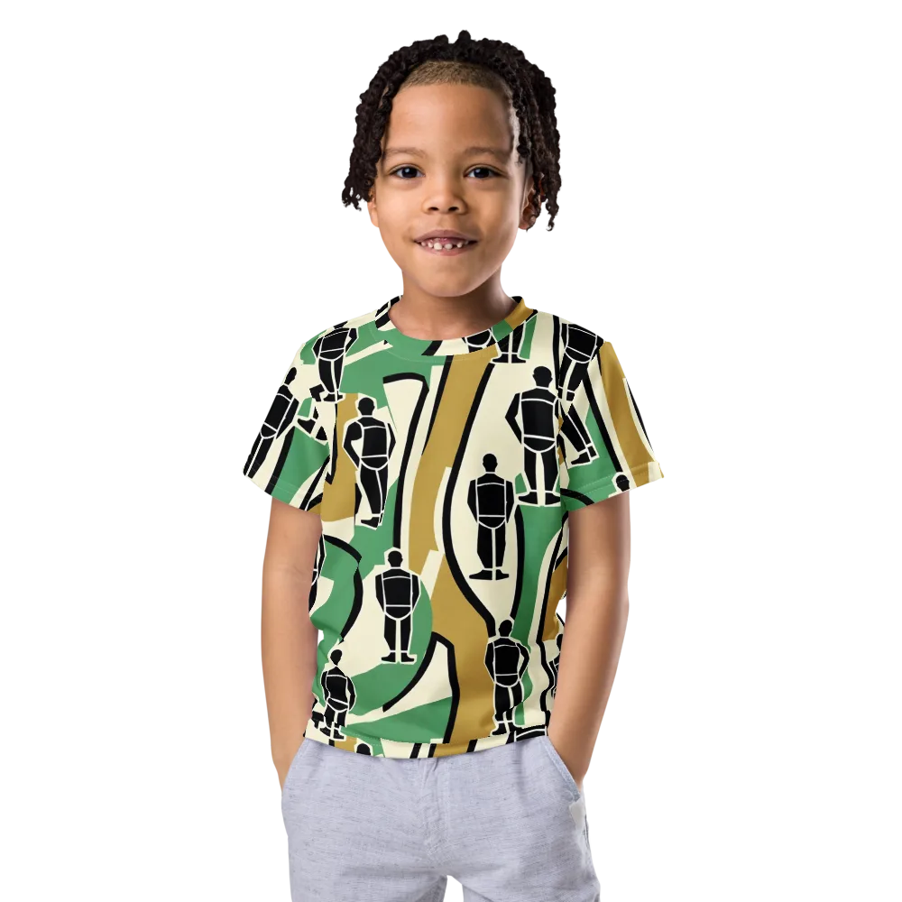 Mannequin Mambo on Kids Crew Neck T-Shirt — Front