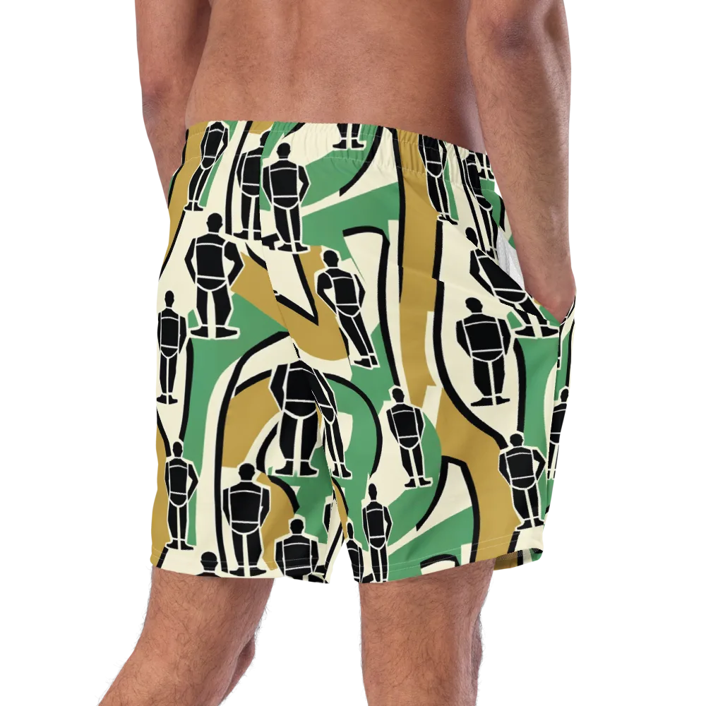 Mannequin Mambo on Swim Trunks — Right Back