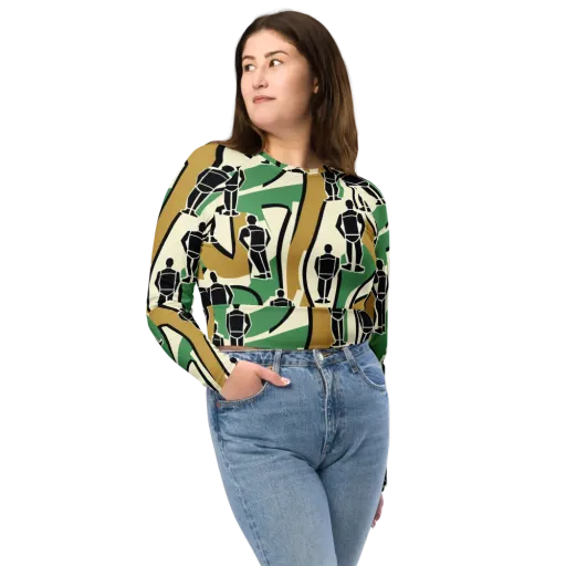 Mannequin Mambo on a Long Sleeve Crop Top